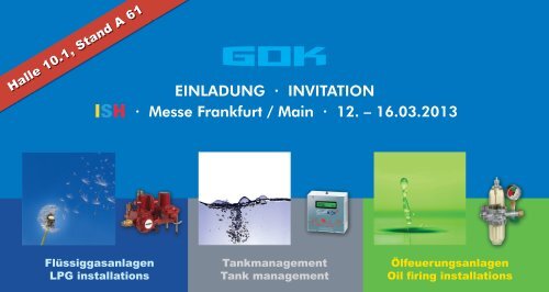 EINLADUNG · INVITATION · Messe Frankfurt / Main · 12 ... - GOK