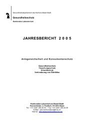 Bericht als PDF herunterladen - Kantonales Laboratorium