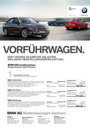 VORFÜHRWAGEN. - BMW Niederlassung Chemnitz