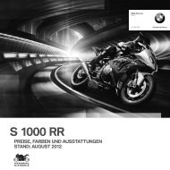 Preisliste S 1000 RR - BMW Motorrad Deutschland