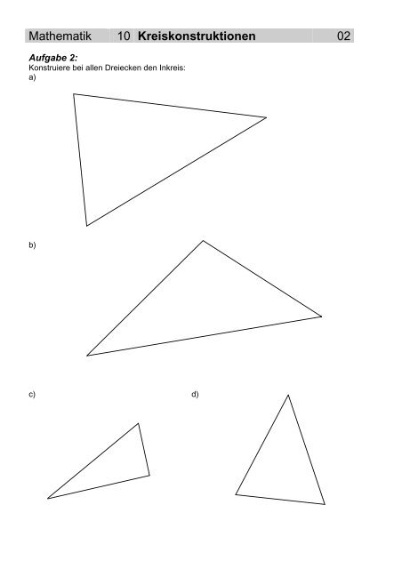 Mathematik 10 Kreiskonstruktionen 01 - Gegenschatz.net