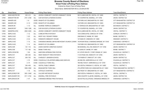 2013 district finder - Broome County
