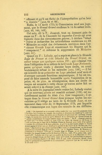 Recherches sur le Rite Ecossais Ancien et Accepté précédé d'un ...