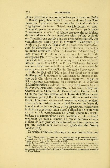 Recherches sur le Rite Ecossais Ancien et Accepté précédé d'un ...