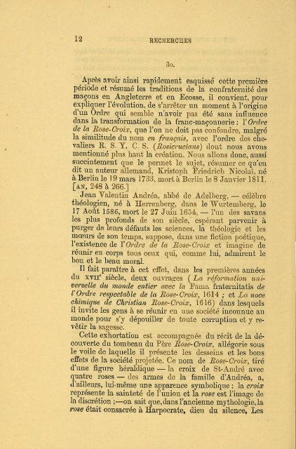 Recherches sur le Rite Ecossais Ancien et Accepté précédé d'un ...