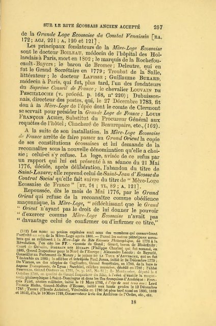 Recherches sur le Rite Ecossais Ancien et Accepté précédé d'un ...