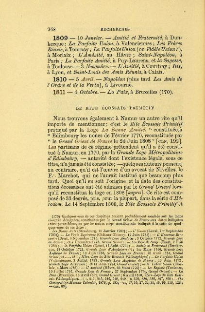 Recherches sur le Rite Ecossais Ancien et Accepté précédé d'un ...