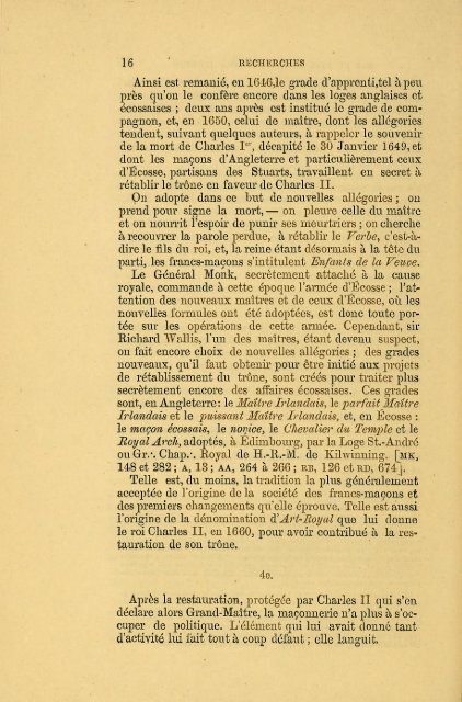 Recherches sur le Rite Ecossais Ancien et Accepté précédé d'un ...