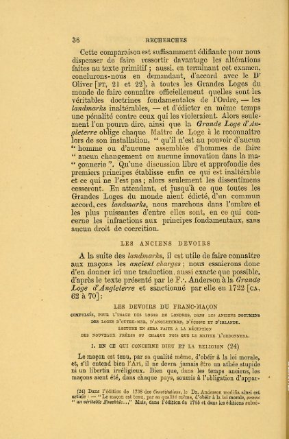 Recherches sur le Rite Ecossais Ancien et Accepté précédé d'un ...