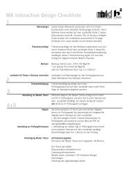 Checkliste MID SS 2009 - Institut für Industrial Design