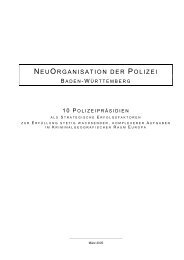 NEUORGANISATION DER POLIZEI