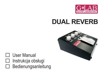 Dual Reverb DR Bedienungsanleitung - G LAB