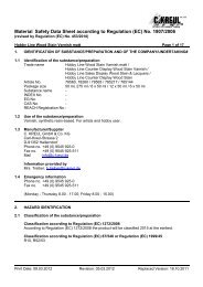 Material Safety Data Sheet according to Regulation ... - Gerstaecker