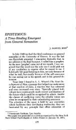 EPISTEMICS - The Institute of General Semantics