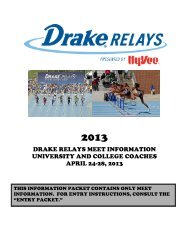 drake relays meet information university and college coaches april ...