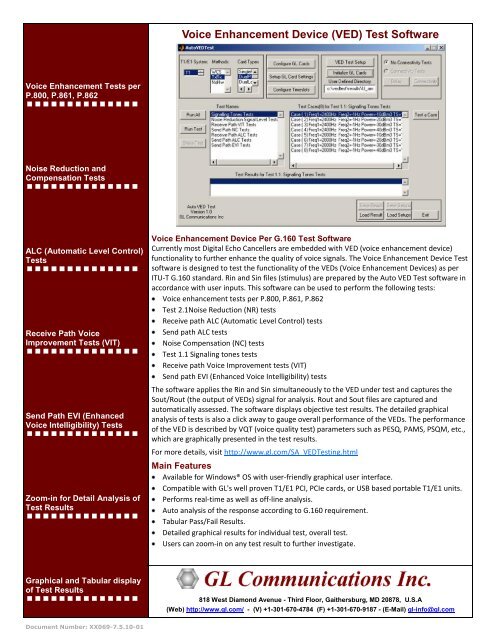 Voice Enhancement Device Test Software