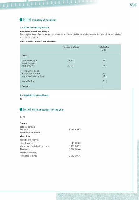 Annual report 2001 - GL events