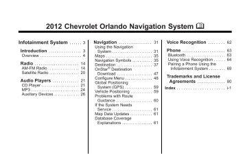 2012 Chevrolet Orlando Navigation System - GM Canada
