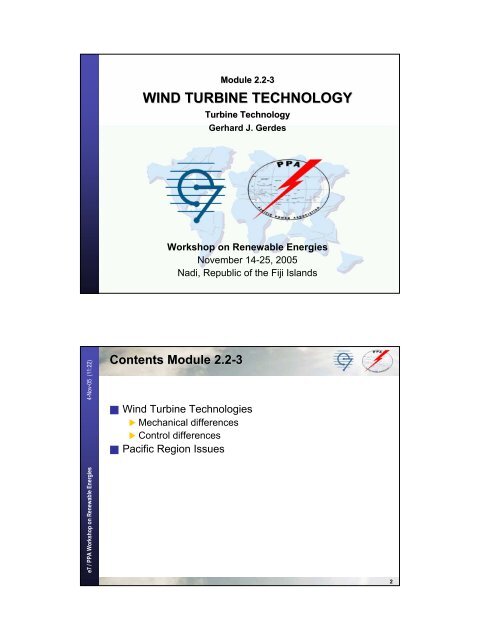 WIND TURBINE TECHNOLOGY