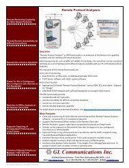 Remote Protocol Analyzers - GL Communications Inc