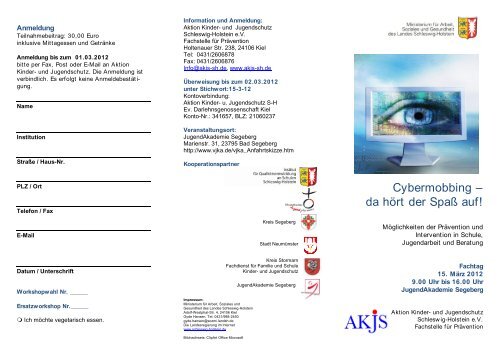 Cybermobbing – da hört der Spaß auf! (PDF, 267 KB, Datei ist nicht ...