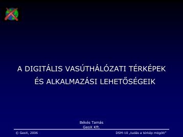 a digitális vasúthálózati térképek és alkalmazási lehetőségeik