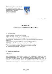 Leistungen der Gewerkschaft - Bundessektion 12 Berufsschullehrer