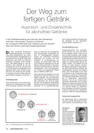 Der Weg zum fertigen Getränk - GEA Diessel GmbH