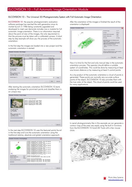 Product information ELCOVISION 10A - 09/07 E - Geotech