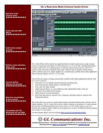 Download Realtime Multi-Channel Audio Driver Product Brochure