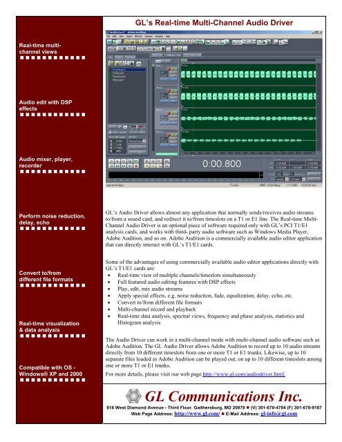 Download Realtime Multi-Channel Audio Driver Product Brochure