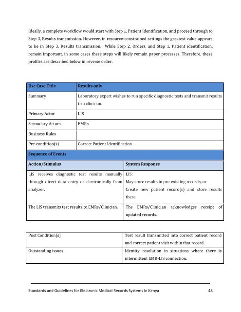 Standards and Guidelines for Electronic Medical Record Systems in ...