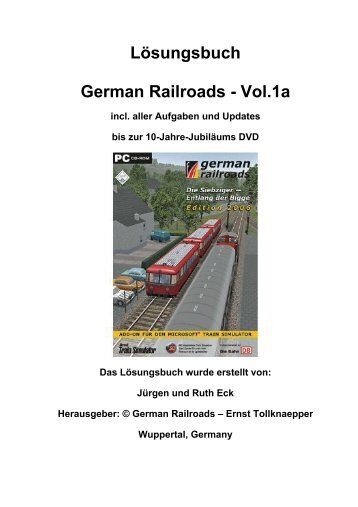 Lösungsbuch German Railroads - Vol.1a