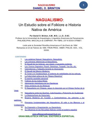 NAGUALISMO: - Gran Fratervidad Tao Gnóstica Espiritual