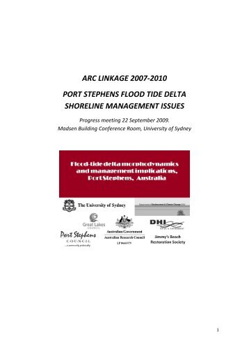 arc linkage 2007-2010 port stephens flood tide delta shoreline