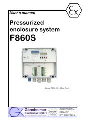 User's manual Pressurized enclosure system ... - Goennheimer.de