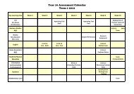 Year 10 Assessment Calendar Term 1 2012 - Faith Lutheran College