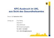 Vortrag Utta Helbig, Gesundheitsamt Leipzig - KPC-Ausbruch im ...