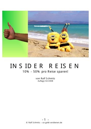 INSIDER –REISEN - Geld verdienen im Internet