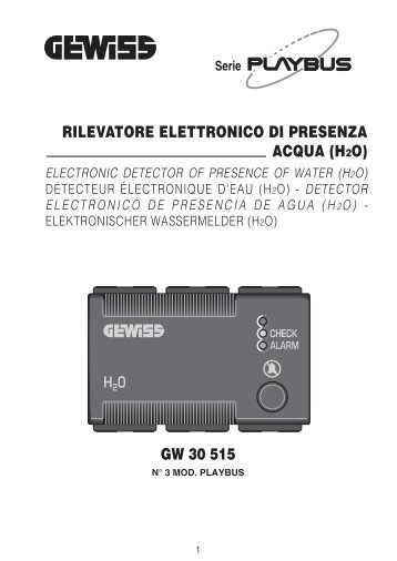 gw 30 515 rilevatore elettronico di presenza acqua (h2o) - Gewiss