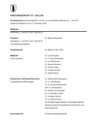 Konstituierung Kantonsgericht Amtsperiode 2011/2017