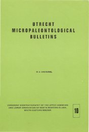 UTRECHT MICROPALEONTOLOGICAL BUllETINS