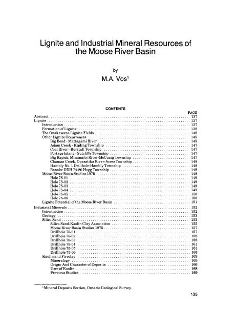 Moose River Basin: geology and mineral potential - Geology Ontario