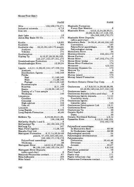 Moose River Basin: geology and mineral potential - Geology Ontario