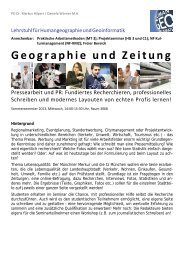 Geographie und Zeitung