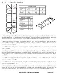 x 90' 6 PC Frame Tent Directions - Celina Tent