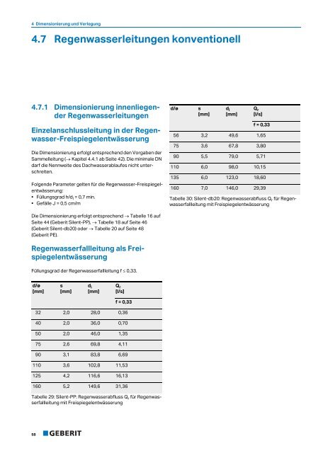 Leitfaden für die Planung, Dimensionierung, Verlegung ... - Geberit