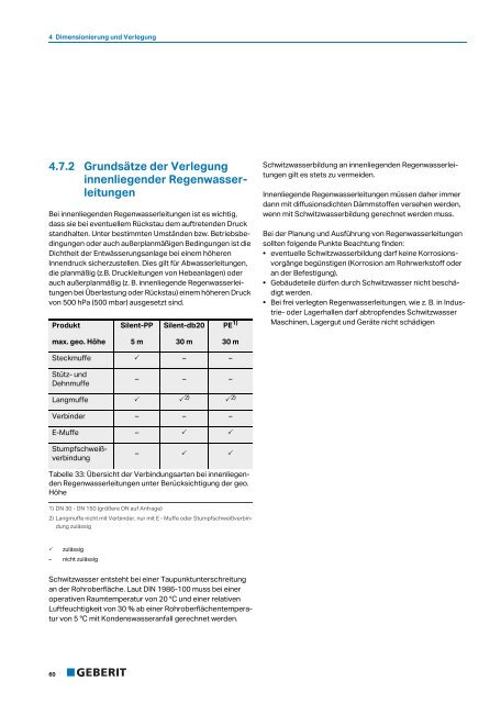 Leitfaden für die Planung, Dimensionierung, Verlegung ... - Geberit