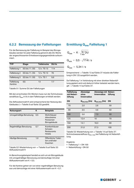 Leitfaden für die Planung, Dimensionierung, Verlegung ... - Geberit