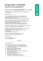 gis-report-news*** Literaturletter - GeoBranchen